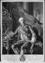 Charles Gravier, Count of Vergennes, engraved by Vicenzio Vangelisti c.1774